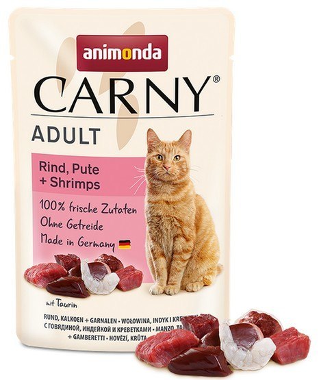 Animonda Carny Animonda Carny Adult Wołowina, Indyk + Krewetki saszetka 85g