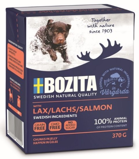 Bozita Bozita Dog Tetra Recart z łososiem w galaretce kartonik 370g