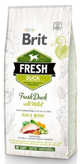 Brit Brit Fresh Dog Adult Active Duck & Millet 12kg