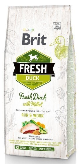 Brit Brit Fresh Dog Adult Active Duck & Millet 2,5kg