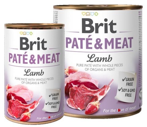 Brit Brit Pate & Meat Dog Lamb puszka 800g