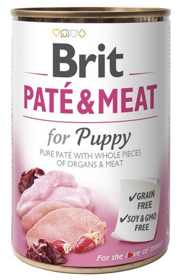 Brit Brit Pate & Meat Dog Puppy puszka 400g