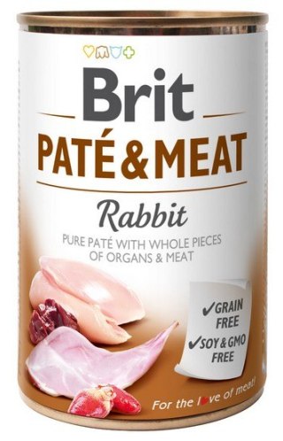 Brit Brit Pate & Meat Dog Rabbit puszka 400g