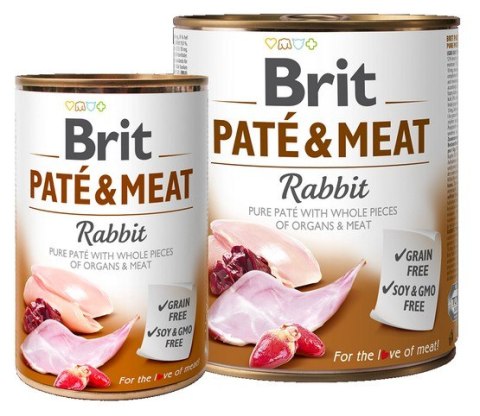 Brit Brit Pate & Meat Dog Rabbit puszka 800g