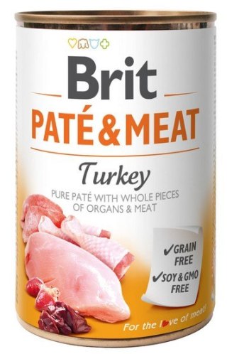 Brit Brit Pate & Meat Dog Turkey puszka 400g