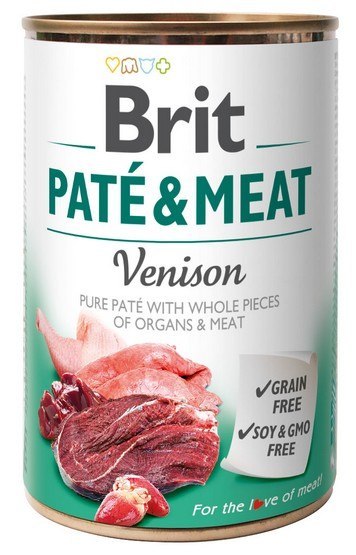 Brit Brit Pate & Meat Dog Venison puszka 400g