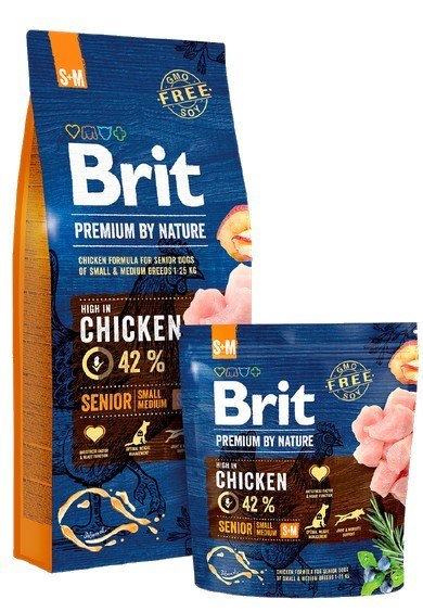 Brit Brit Premium By Nature Senior S+M Small + Medium 1kg