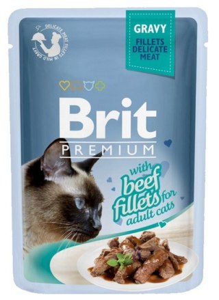 Brit Brit Premium Cat Fillets with Beef sos saszetka 85g