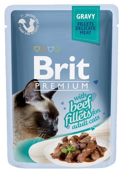 Brit Brit Premium Cat Fillets with Beef sos saszetka 85g Brit Brit Premium Cat Fillets with Beef sos saszetka 85g
