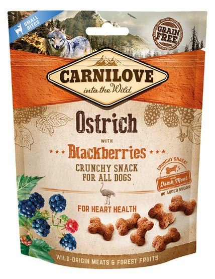 Carnilove Carnilove Dog Snack Fresh Crunchy Ostrich+Blackberries 200g