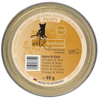 Catz Finefood Catz Finefood Filety N.407 Kurczak/Cielęcina tacka 85g