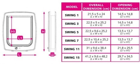 Ferplast Ferplast Swing 1 Drzwiczki brązowe [72101012]