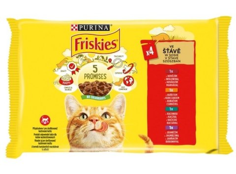 Friskies Friskies Mix mięsny w sosie saszetki 4x85g