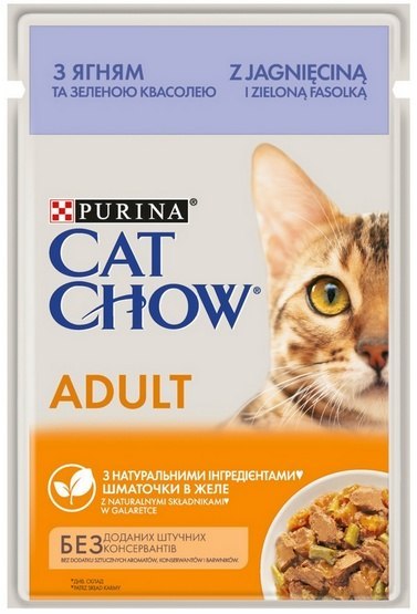 Purina Cat Chow Purina Cat Chow Jagnięcina i zielona fasolka saszetka 85g