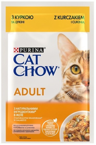 Purina Cat Chow Purina Cat Chow Kurczak i cukinia saszetka 85g