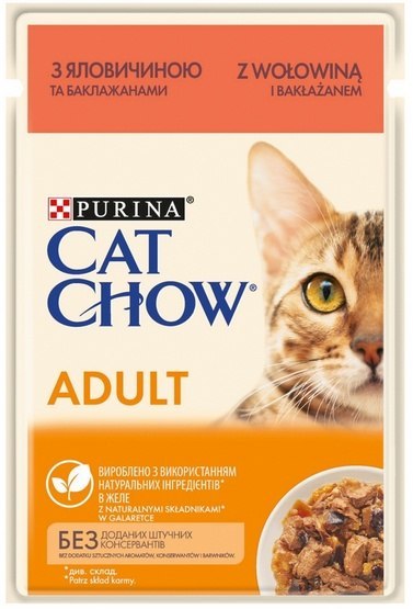 Purina Cat Chow Purina Cat Chow Wołowina i bakłażan saszetka 85g