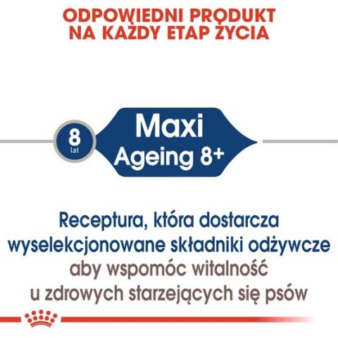 Royal Canin Size Royal Canin Maxi Ageing 8+ karma mokra w sosie dla psów dojrzałych, po 8 roku życia, ras dużych saszetka 140g