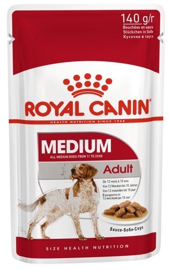 Royal Canin Size Royal Canin Medium Adult karma mokra w sosie dla psów dorosłych, ras średnich saszetika 140g