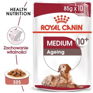 Royal Canin Size Royal Canin Medium Ageing 10+ karma mokra w sosie dla psów dojrzałych po 10 roku życia, ras średnich saszetka 1