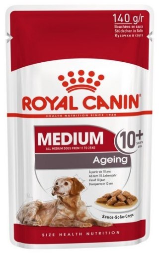 Royal Canin Size Royal Canin Medium Ageing 10+ karma mokra w sosie dla psów dojrzałych po 10 roku życia, ras średnich saszetka 1