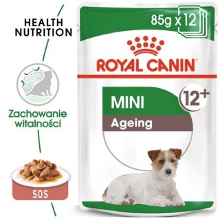 Royal Canin Size Royal Canin Mini Ageing 12+ karma mokra w sosie dla psów dojrzałych po 12 roku życia, ras małych saszetka 85g