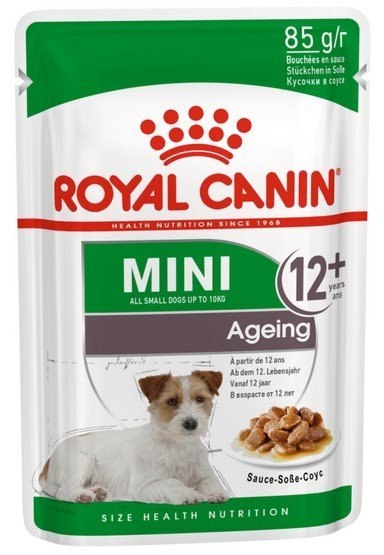 Royal Canin Size Royal Canin Mini Ageing 12+ karma mokra w sosie dla psów dojrzałych po 12 roku życia, ras małych saszetka 85g