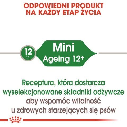 Royal Canin Size Royal Canin Mini Ageing 12+ karma mokra w sosie dla psów dojrzałych po 12 roku życia, ras małych saszetka 85g