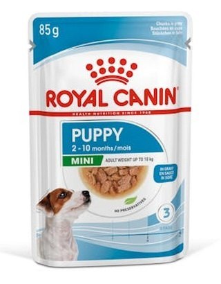 Royal Canin Size Royal Canin Mini Puppy karma mokra w sosie dla szczeniąt, od 2 do 10 miesiąca życia, ras małych saszetka 85g