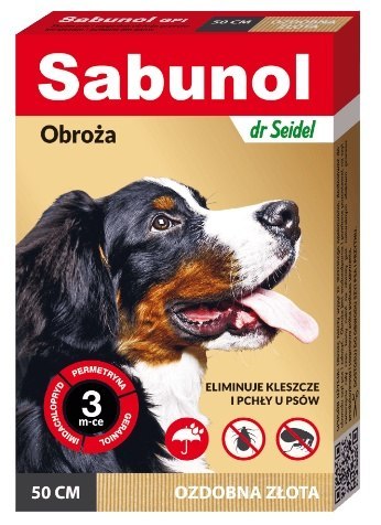 Sabunol Sabunol GPI Obroża przeciw pchłom dla psa ozdobna złota 50cm