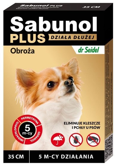 Sabunol Sabunol Obroża Plus przeciw pchłom dla psa 35cm Sabunol Sabunol Obroża Plus przeciw pchłom dla psa 35cm