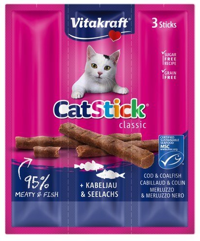 Vitakraft Vitakraft Cat Stick Classic Dorsz i Czarniak 18g [2424003]