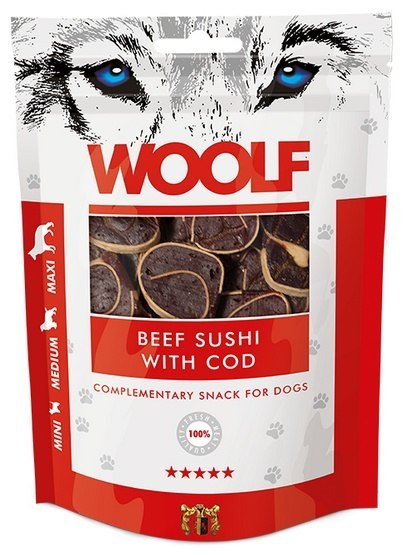 Woolf Woolf Beef Sushi With Cod 100g