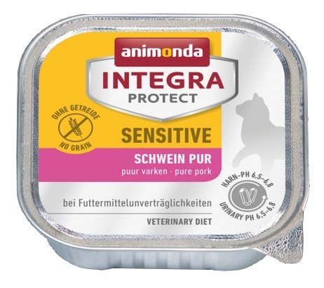 Animonda Integra Animonda Integra Protect Sensitive dla kota - z wieprzowiną tacka 100g