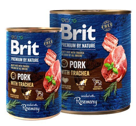 Brit Brit Premium By Nature Pork & Trachea puszka 400g