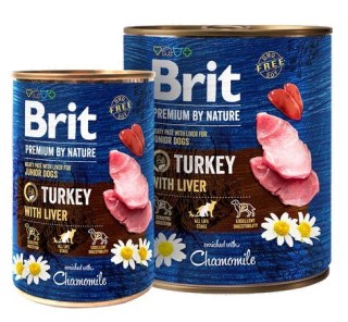 Brit Brit Premium By Nature Turkey & Liver Junior puszka 400g