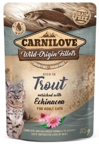 Carnilove Carnilove Cat Trout & Echinacea - pstrąg i Echinacea saszetka 85g