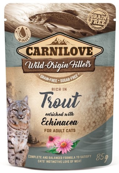 Carnilove Carnilove Cat Trout & Echinacea - pstrąg i Echinacea saszetka 85g