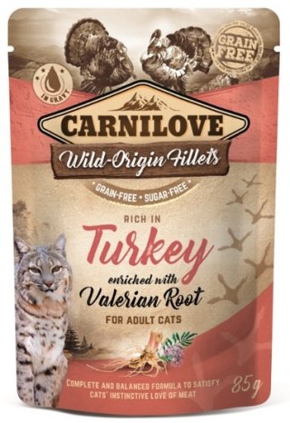 Carnilove Carnilove Cat Turkey & Valerian Root - indyk i waleriana saszetka 85g