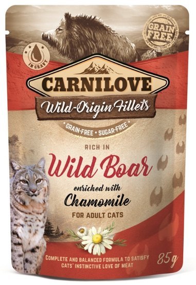 Carnilove Carnilove Cat Wild Boar & Chamomile - dzik i rumianek saszetka 85g