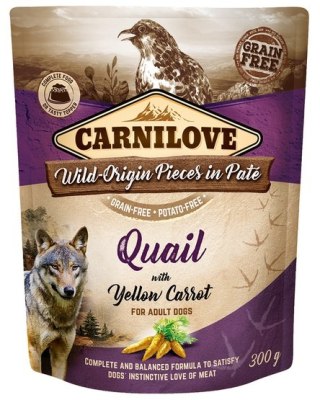 Carnilove Carnilove Dog Quail & Yellow Carrot - przepiórka i żółta marchew saszetka 300g