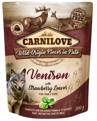 Carnilove Carnilove Dog Venison & Strawberry Leaves - dziczyzna i liście truskawki saszetka 300g