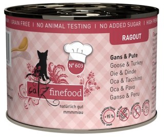 Catz Finefood Catz Finefood Ragout N.603 Gęś i Indyk puszka 190g