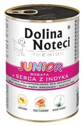 Dolina Noteci Dolina Noteci Premium Pies Junior Serca indyka puszka 400g