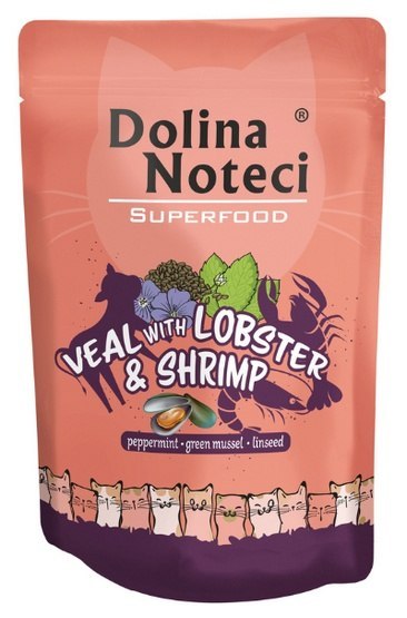 Dolina Noteci Dolina Noteci Superfood Kot Cielęcina, homar i krewetki saszetka 85g