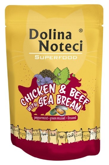 Dolina Noteci Dolina Noteci Superfood Kot Kurczak, wołowina i dorada saszetka 85g