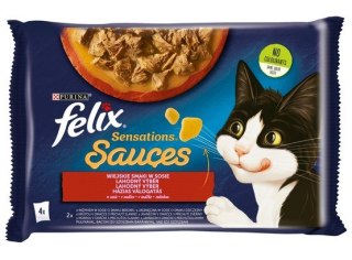 Felix Sensations Felix Sensations Sauces Wiejskie Smaki indyk/jagnięcina w sosie saszetki 4x85g