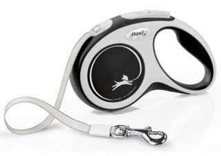 Flexi Flexi New Comfort Smycz taśma S 5m czarna [FL-3547]