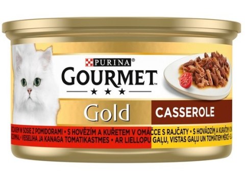 Gourmet Gourmet Gold Wołowina i kurczak w sosie pomidorowym 85g Gourmet Gourmet Gold Wołowina i kurczak w sosie pomidorowym 85g