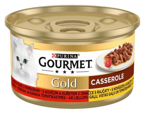 Gourmet Gourmet Gold Wołowina i kurczak w sosie pomidorowym 85g Gourmet Gourmet Gold Wołowina i kurczak w sosie pomidorowym 85g
