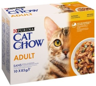 Purina Cat Chow Purina Cat Chow Kurczak i cukinia saszetki 10x85g